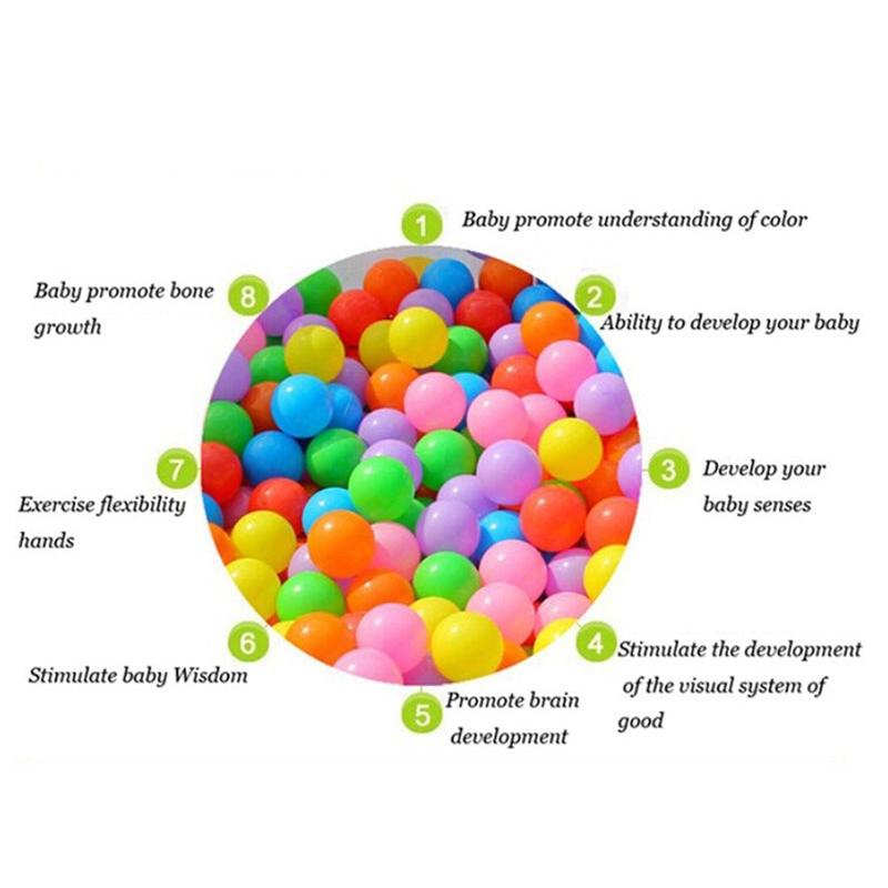 100 Soft Play Balls for Kids - Multicolor Ball Pit Set by HitMyNeed