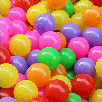 100 Soft Play Balls for Kids - Multicolor Ball Pit Set by HitMyNeed