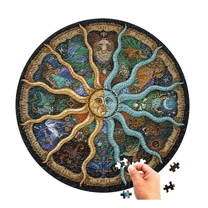 1000 Piece Round Zodiac Jigsaw Puzzle by HitMyNeed