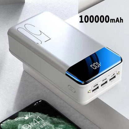 100000mAh High-Capacity Fast Charging Power Bank white-100000mah by HitMyNeed