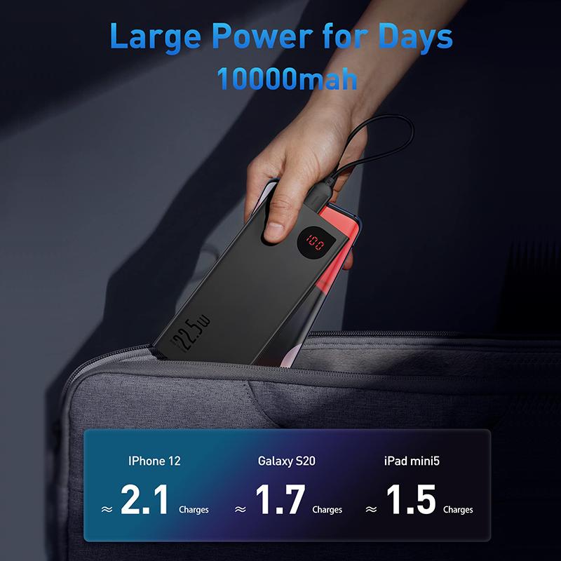 10000mAh 22.5W PD Fast Charging Power Bank by HitMyNeed
