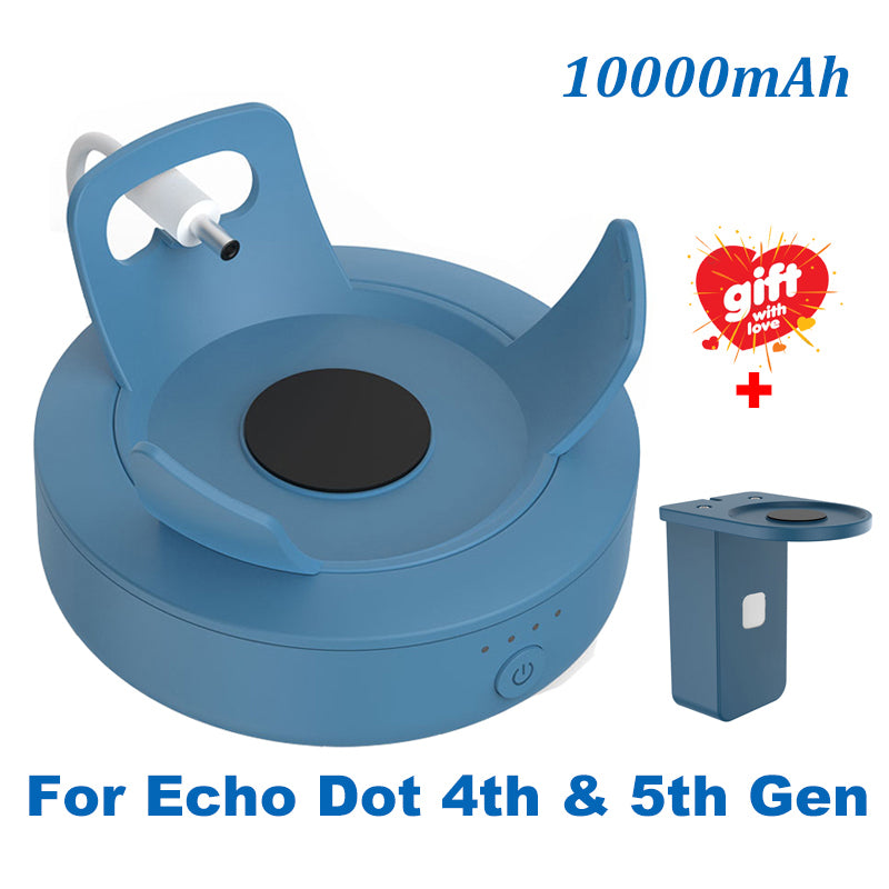10000mAh Battery Base for Echo Dot 4th & 5th Gen 10000mah-blue-dot4-5 by HitMyNeed