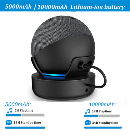 10000mAh Battery Base for Echo Dot 4th & 5th Gen by HitMyNeed