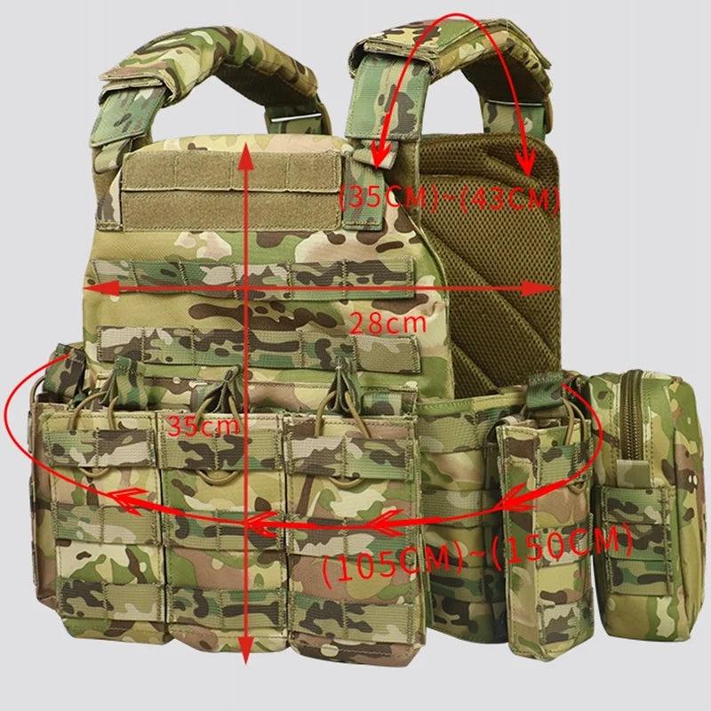 1000D MOLLE Tactical Hunting Vest with Pouches by HitMyNeed