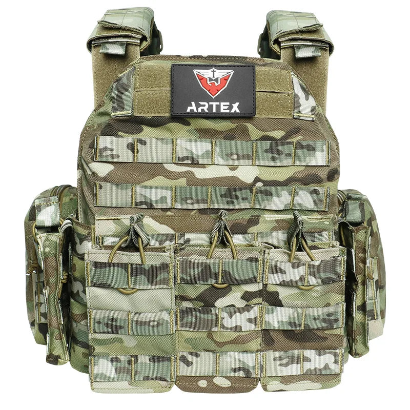1000D MOLLE Tactical Hunting Vest with Pouches ar6094newmc by HitMyNeed