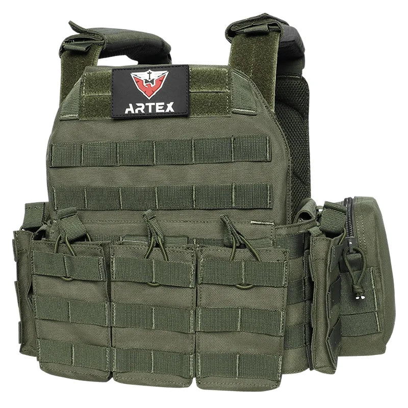 1000D MOLLE Tactical Hunting Vest with Pouches ar6094rg by HitMyNeed