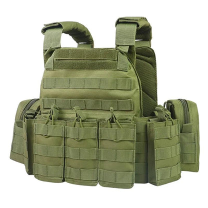 1000D MOLLE Tactical Hunting Vest with Pouches army-green by HitMyNeed