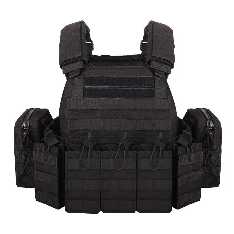 1000D MOLLE Tactical Hunting Vest with Pouches bk by HitMyNeed
