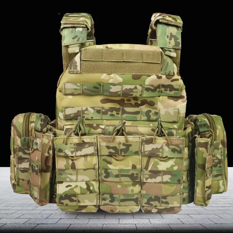 1000D MOLLE Tactical Hunting Vest with Pouches mc by HitMyNeed