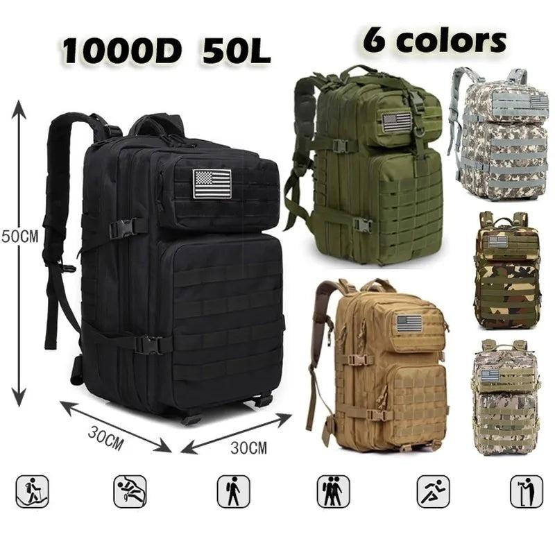 1000D Nylon Tactical Hiking Backpack 30L / 50L by HitMyNeed