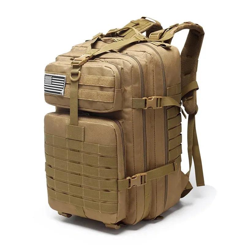 1000D Nylon Tactical Hiking Backpack 30L / 50L khaki-50l by HitMyNeed