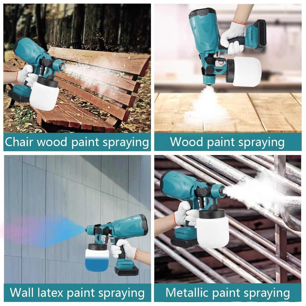 1000ml Cordless HVLP Paint Sprayer for 18V Makita by HitMyNeed