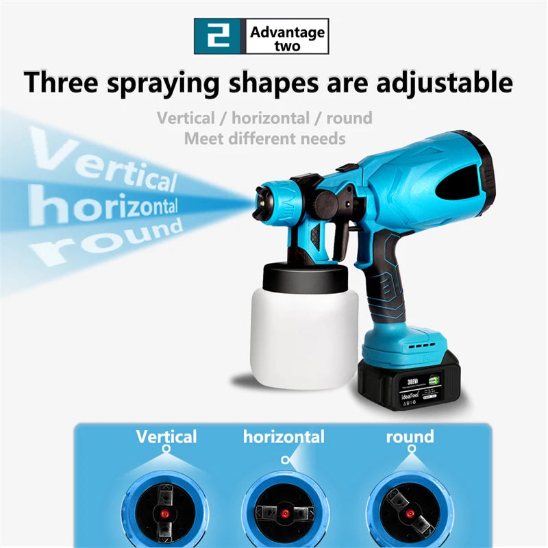1000ml Cordless HVLP Paint Sprayer for 18V Makita by HitMyNeed