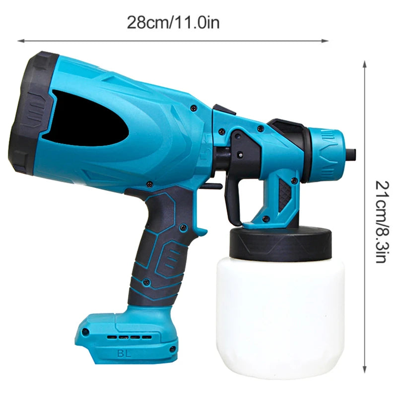 1000ml Cordless HVLP Paint Sprayer for 18V Makita by HitMyNeed