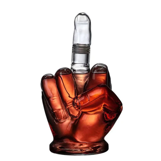 1000ml Middle Finger Whiskey Decanter Bottle by HitMyNeed