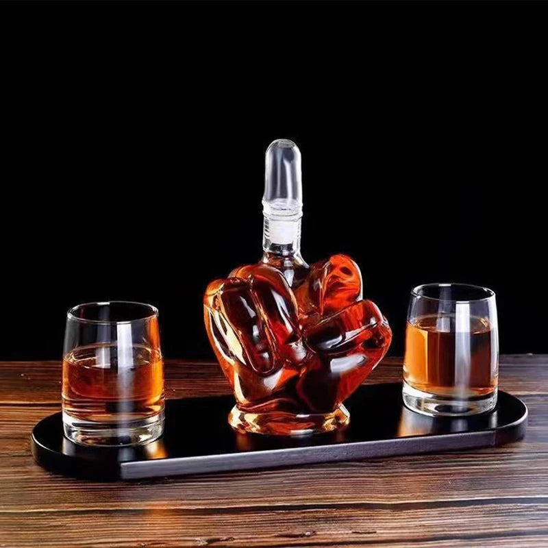 1000ml Middle Finger Whiskey Decanter Bottle by HitMyNeed