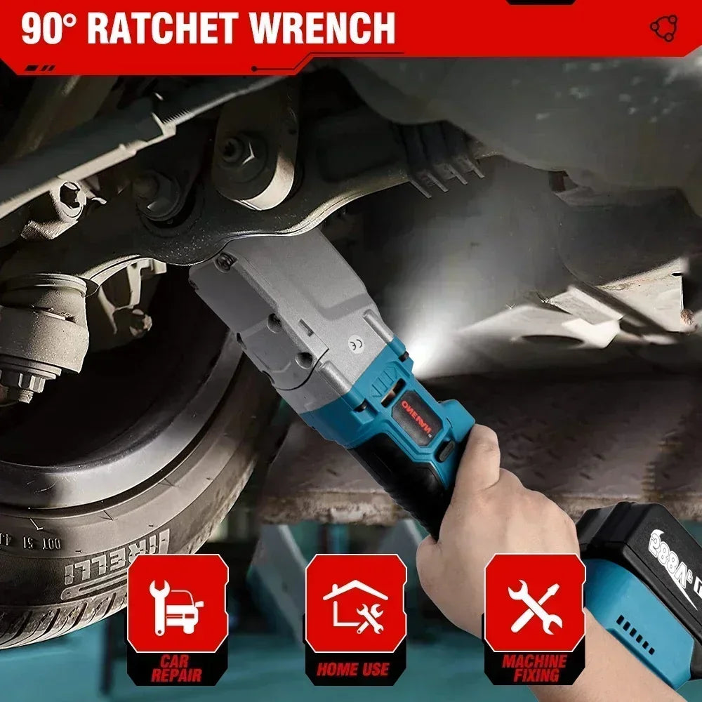 1000Nm Brushless 1/2" Electric Ratchet Wrench 18V by HitMyNeed