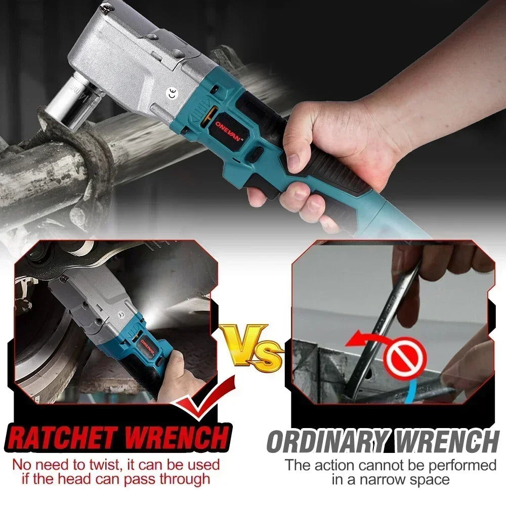 1000Nm Brushless 1/2" Electric Ratchet Wrench 18V by HitMyNeed