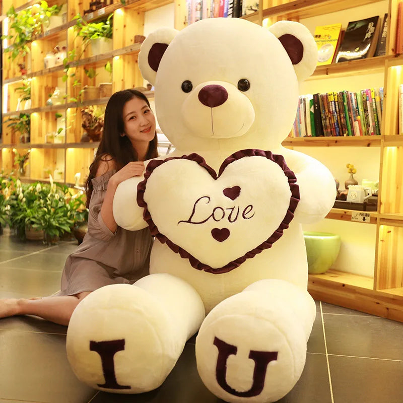 100cm I Love You Giant Teddy Bear Plush Toy by HitMyNeed