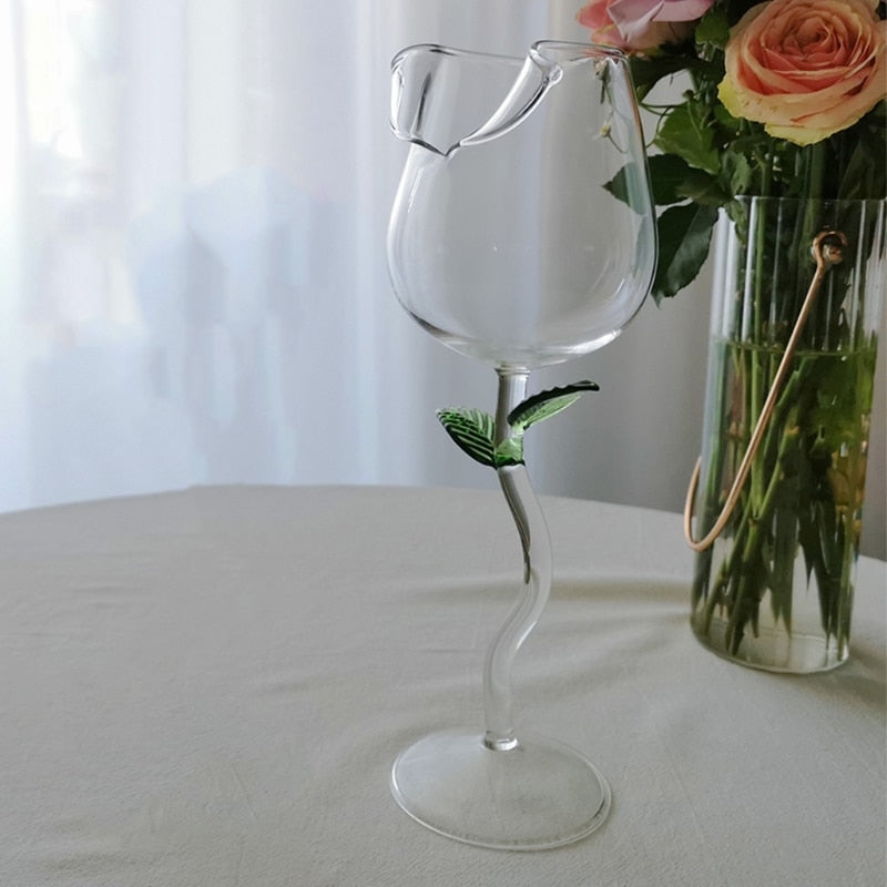 100ml 3D Rose Shaped Wine Glass by HitMyNeed
