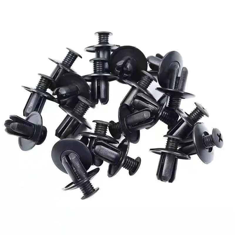 100pcs 8mm Black Plastic Car Bumper Rivet Clips by HitMyNeed
