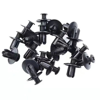100pcs 8mm Black Plastic Car Bumper Rivet Clips by HitMyNeed