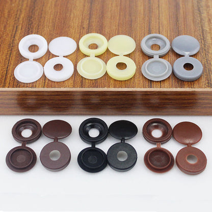 100pcs Hinged Plastic Screw Caps for Nuts & Bolts by HitMyNeed