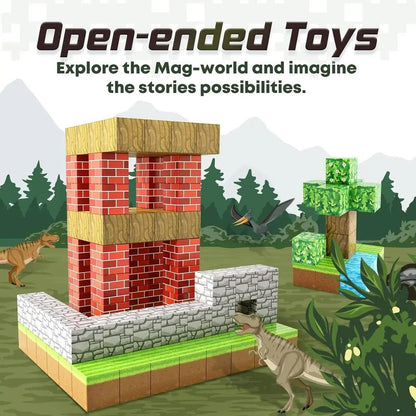 100pcs Magnetic Building Blocks STEM Set for Kids by HitMyNeed