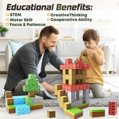 100pcs Magnetic Building Blocks STEM Set for Kids by HitMyNeed