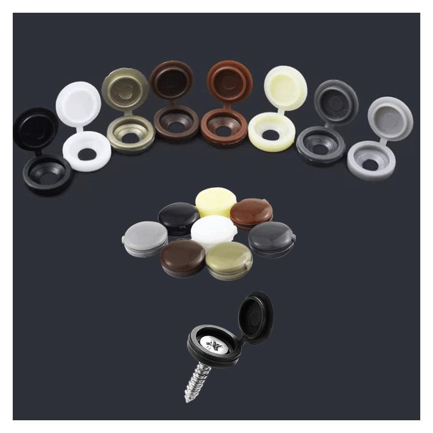 100pcs Plastic Screw & Bolt Cover Caps by HitMyNeed