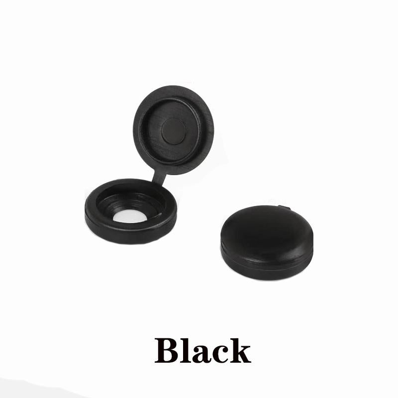 100pcs Plastic Screw & Bolt Cover Caps black by HitMyNeed