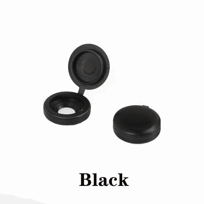 100pcs Plastic Screw & Bolt Cover Caps black by HitMyNeed