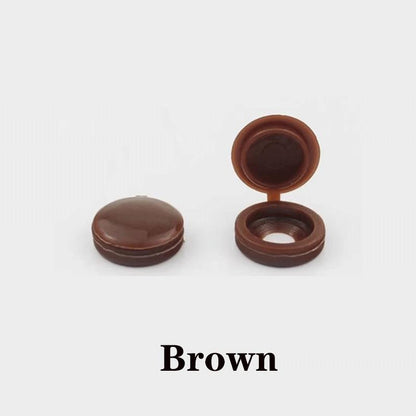 100pcs Plastic Screw & Bolt Cover Caps brown by HitMyNeed