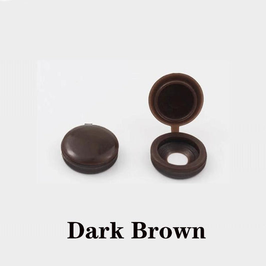 100pcs Plastic Screw & Bolt Cover Caps dark-brown by HitMyNeed