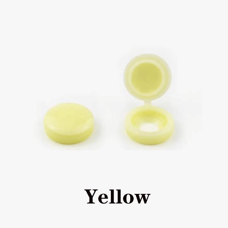 100pcs Plastic Screw & Bolt Cover Caps yellow by HitMyNeed