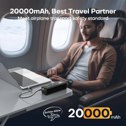 100W 20000mAh Power Bank with Fast Laptop Charging by HitMyNeed
