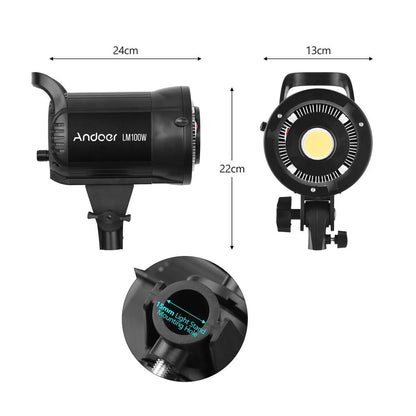 100W 5600K LED Studio Video Light with Bowens Mount by HitMyNeed