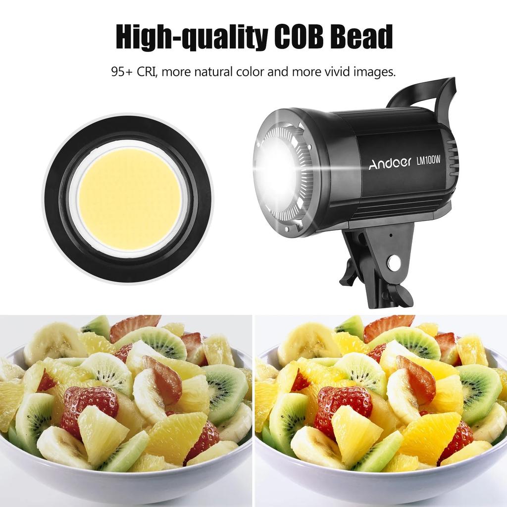 100W 5600K LED Studio Video Light with Bowens Mount by HitMyNeed