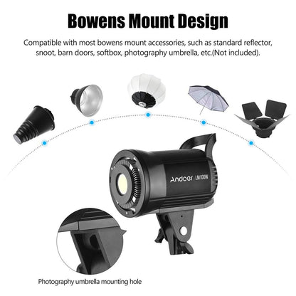 100W 5600K LED Studio Video Light with Bowens Mount by HitMyNeed
