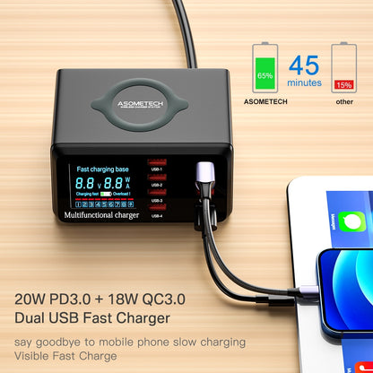 100W 8-Port USB & Wireless Charging Station by HitMyNeed