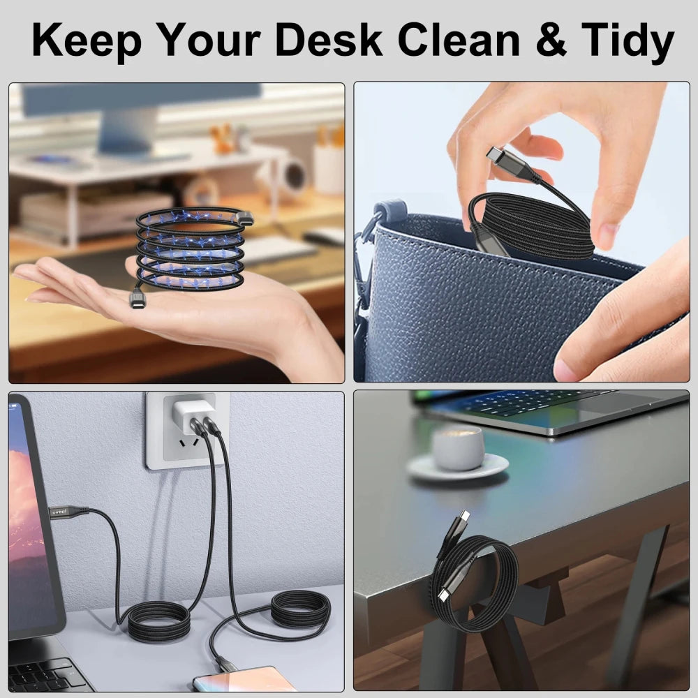 100W Magnetic Fast Charging Cable 1m by HitMyNeed