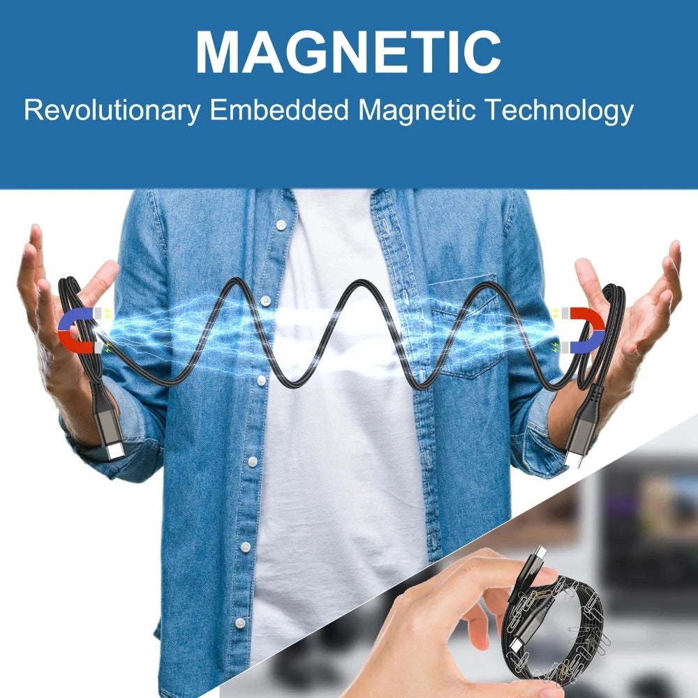 100W Magnetic Fast Charging Cable 1m by HitMyNeed