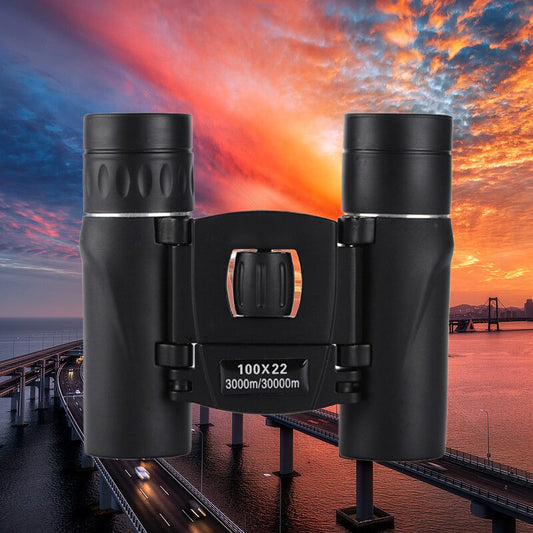 100x22 HD Compact Binoculars with Low-Light Vision by HitMyNeed