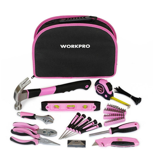 103-Piece Pink Hand Tool Set with Carry Pouch by HitMyNeed
