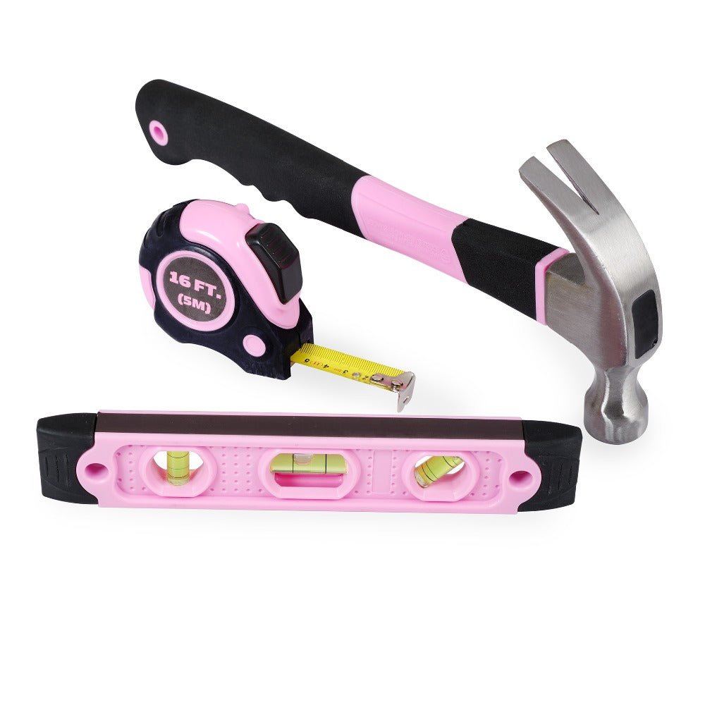 103-Piece Pink Hand Tool Set with Carry Pouch by HitMyNeed