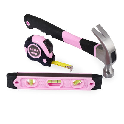 103-Piece Pink Hand Tool Set with Carry Pouch by HitMyNeed