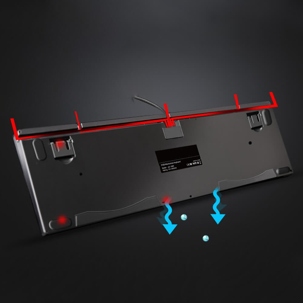 104-Key Mechanical Gaming Keyboard with RGB Lighting by HitMyNeed