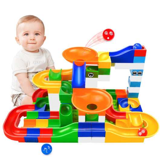 104-Piece Race Track Building Maze Set for Kids by HitMyNeed
