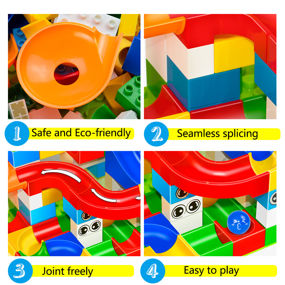 104-Piece Race Track Building Maze Set for Kids by HitMyNeed