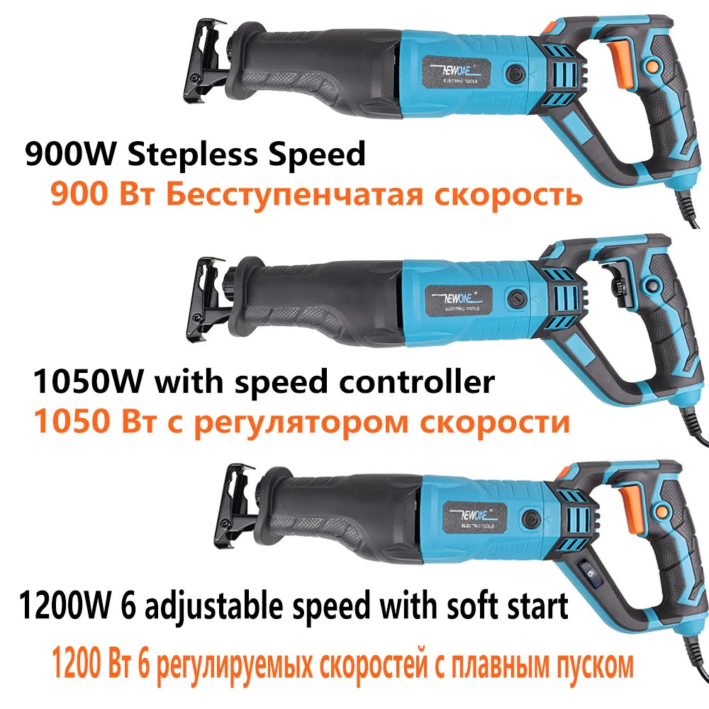 1050W / 1200W Reciprocating Saw with 7 Blade Set by HitMyNeed